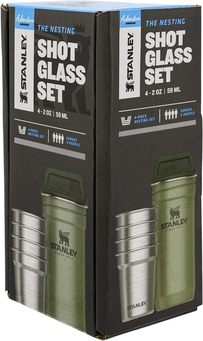 Stanley Adventure Shot Glass Set Green Schwarz, Schwarz