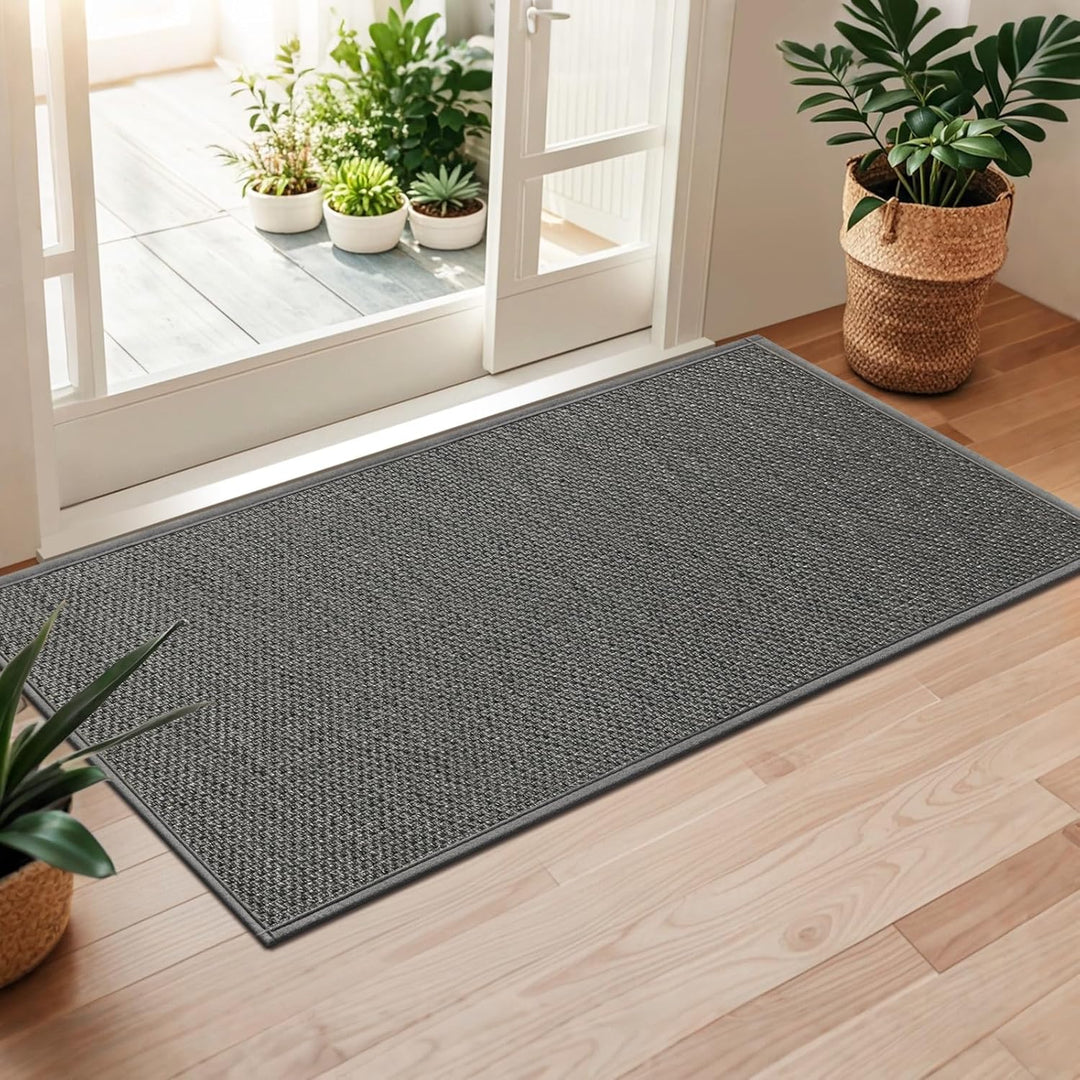 LEKEEPGO Fussmatte Innen 60 x 150 cm, rutschfest Fussmatte, waschbar Schmutzfangmatte, Dünn Türmatte