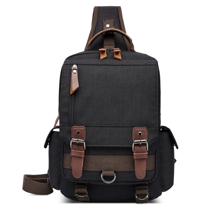 DORRISO Brusttasche Herren Mode Grosse Kapazität Schultertasche für 10,9 Zoll iPad mit Griff Mehrere