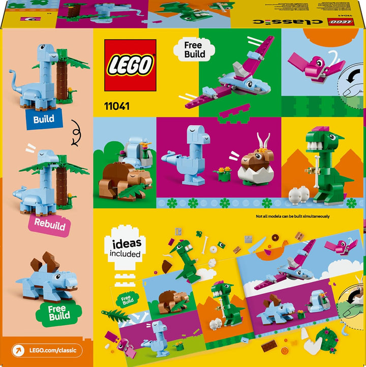 LEGO Classic Kreative Dinosaurier, Bauset mit Modellen und Tierfiguren aus Steinen, fantasievolles S