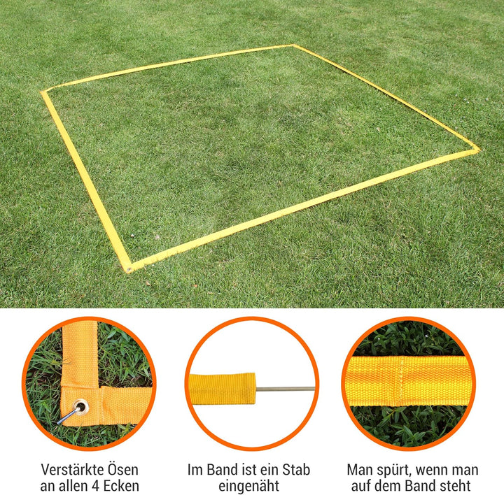 Hoopers Führbereich mit haptischem Stab, 2,0 x 2,0 Meter (für Klassen H2 und H3) 2 x 2 m, 2 x 2 m