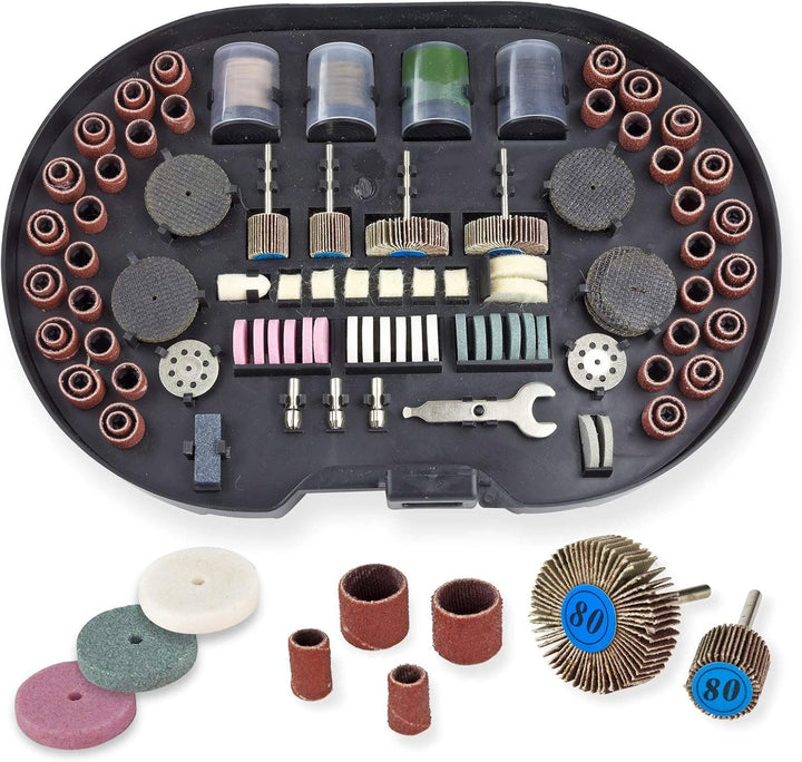 DEMA Zubehör-Set 278 tlg - Minischleifer, Stabschleifer, Multischleifer, Multitool - Schleifaufsätze