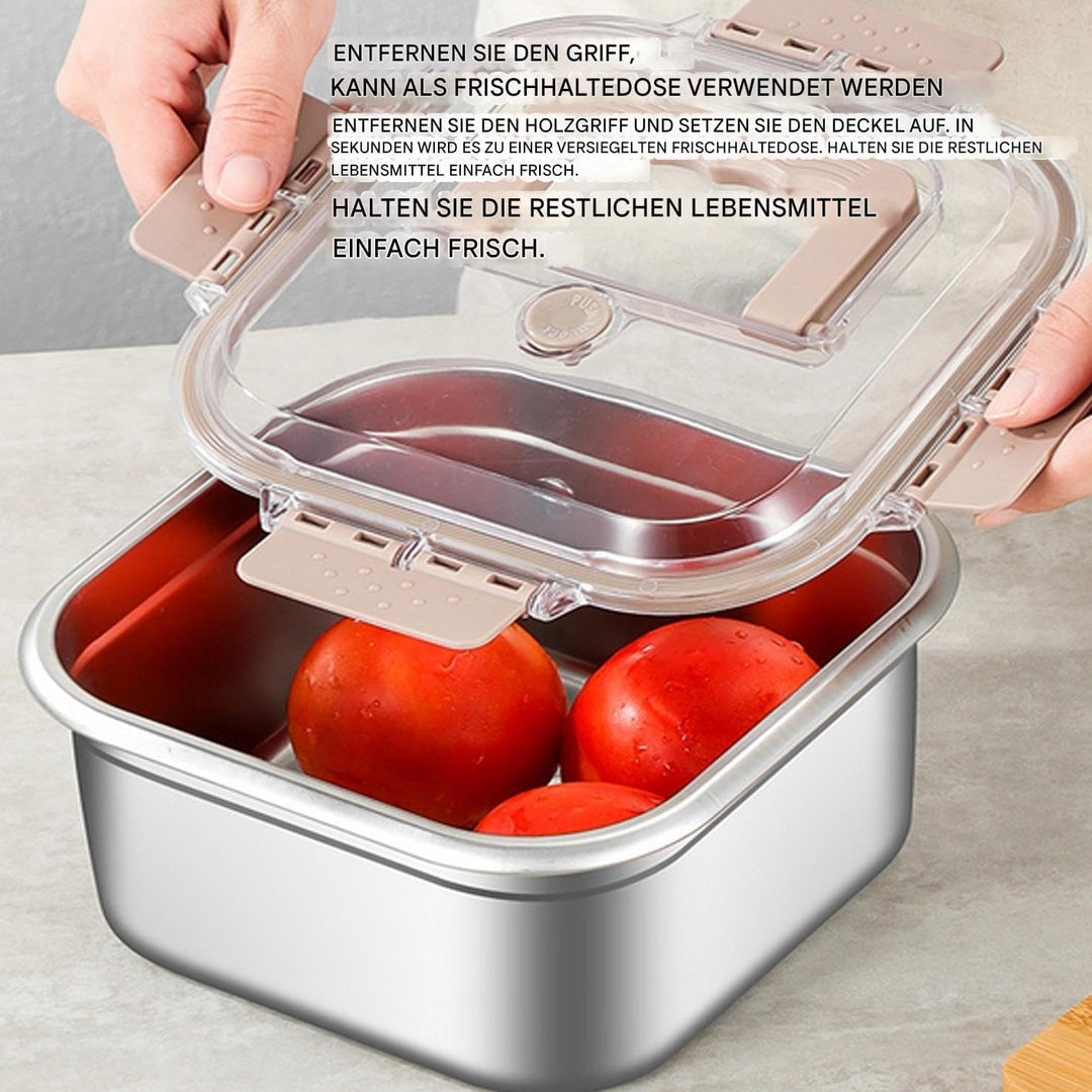 Edelstahl Friteuse | Multifunktionale Bratpfanne - Spritzgeschützte Edelstahl Fritteuse Set Für Pomm