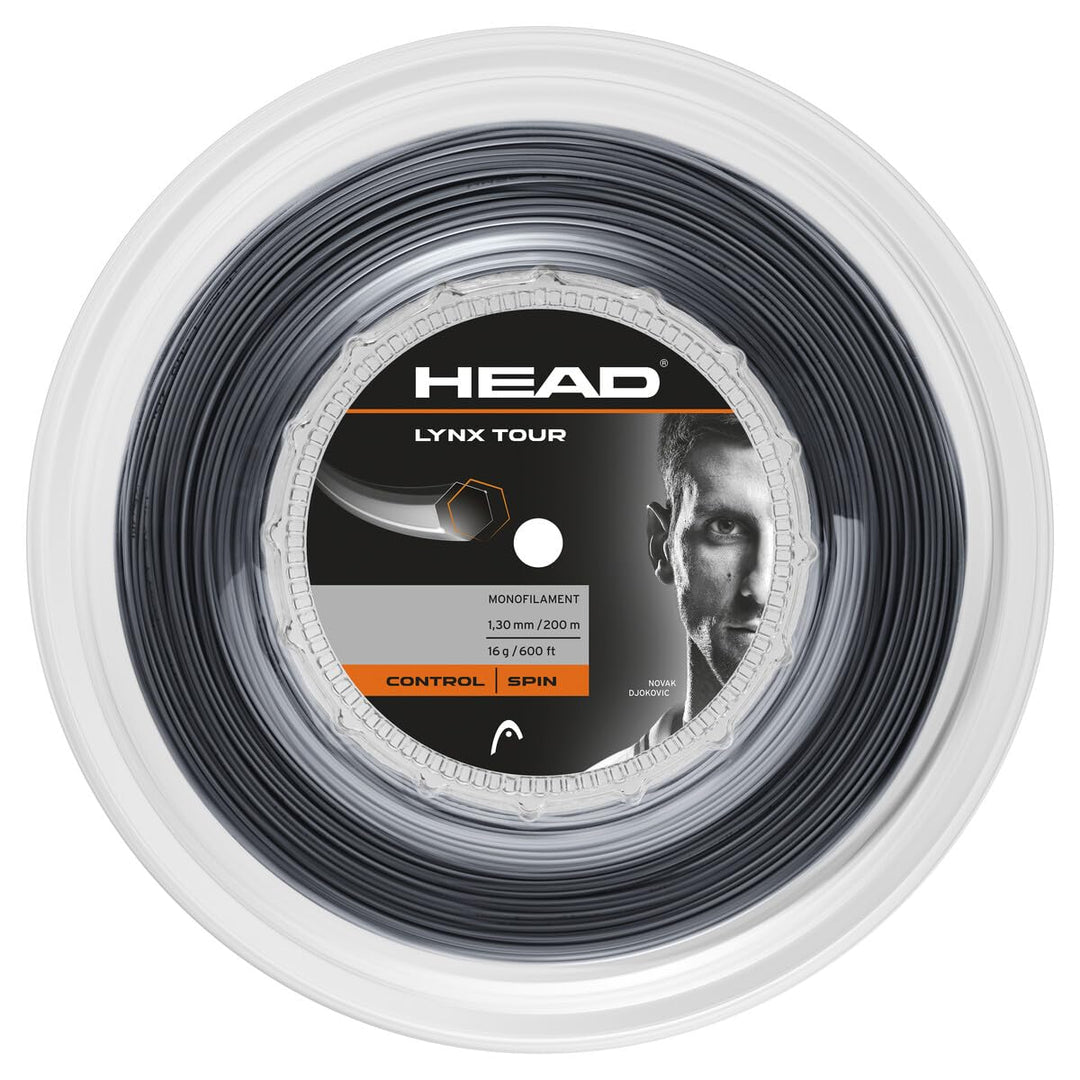 HEAD Unisex-Adult Lynx Tour Rolle Tennis-Saite 1.25 mm / 17 g Schwarz, 1.25 mm / 17 g Schwarz