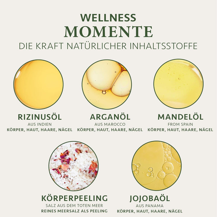 Weihnachtsgeschenke für Frauen - Verwöhnendes Geschenkset Frauen mit BIO Arganöl + Rizinusöl + Mande
