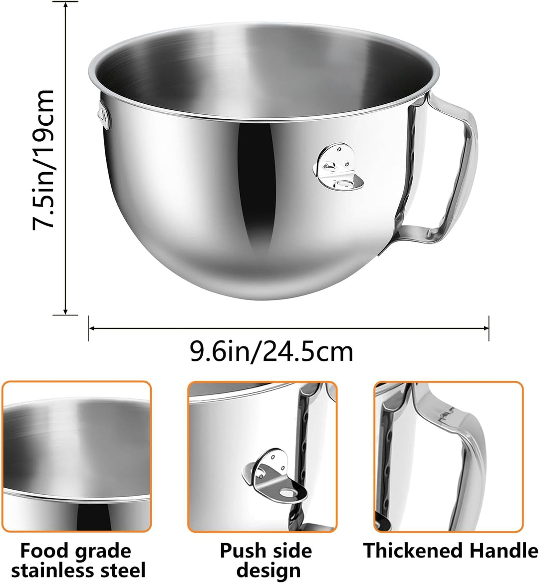 KN256WW Flachschlägelaufsatz aus Edelstahl für Kitchen Aid Bowl Lift Standmixer