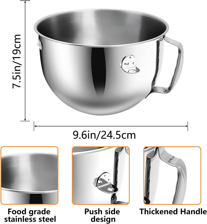 KN256WW Flachschlägelaufsatz aus Edelstahl für Kitchen Aid Bowl Lift Standmixer