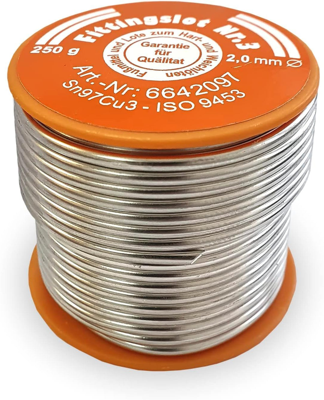 Lötzinn, Weichlot 100g oder 250 g für Löt-Fitting Kupfer Lot S-Sn97cu3 (2 mm 250g) 2 mm 250g Lötzinn