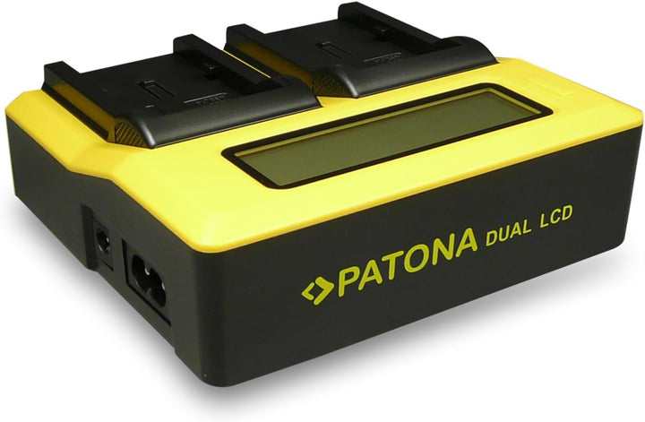 PATONA Ladegerät LCD Dual Kompatibel mit Akku Sony NP-FM50 NP-FM500H NP-F550 NP-F570 NP-F750 NP-F960