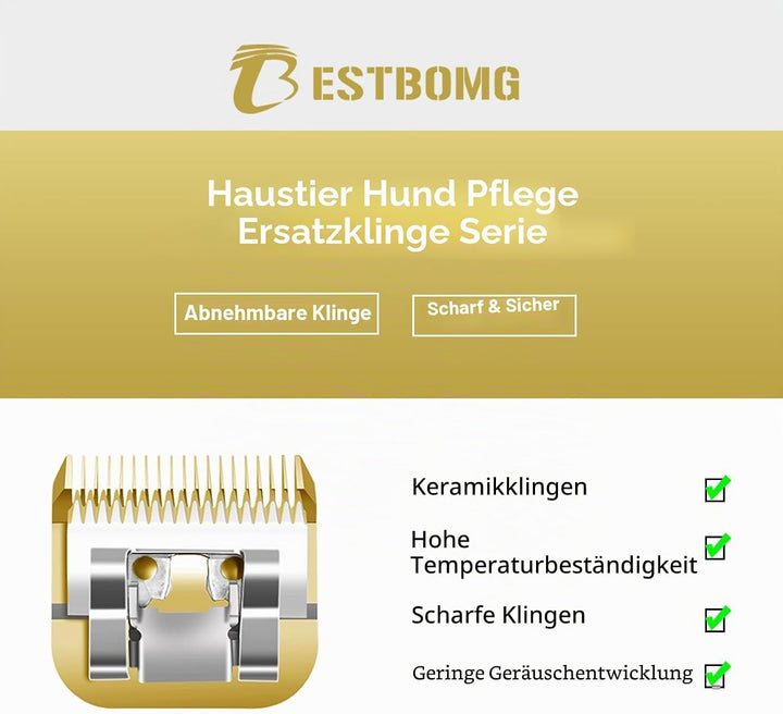 BESTBOMG 2 Stück 3-3/4FC Ersatzklinge für Hundepflege, kompatibel mit Heiniger/Moser Max45/Andis/Ost