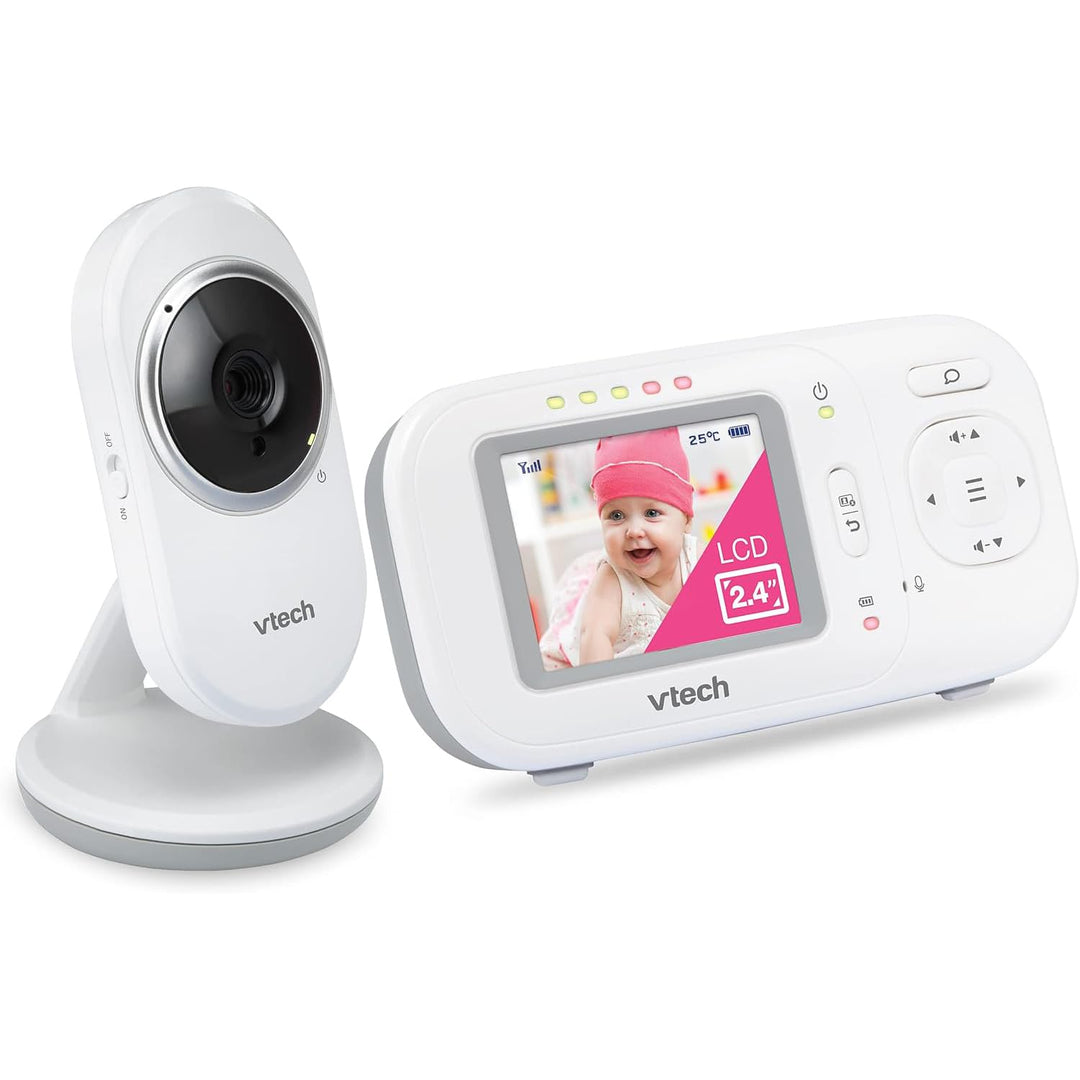 VTech Babyphone mit 2,4-Zoll-Display, Nachtsicht, Zwei-Wege-Kommunikation, Temperatursensor, Geräusc