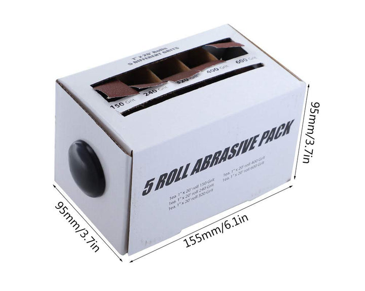 Meichoon Schleifpapier Schleifpapier mit Spender Körnung 150 240 320 400 600 Schleifpapierrolle für