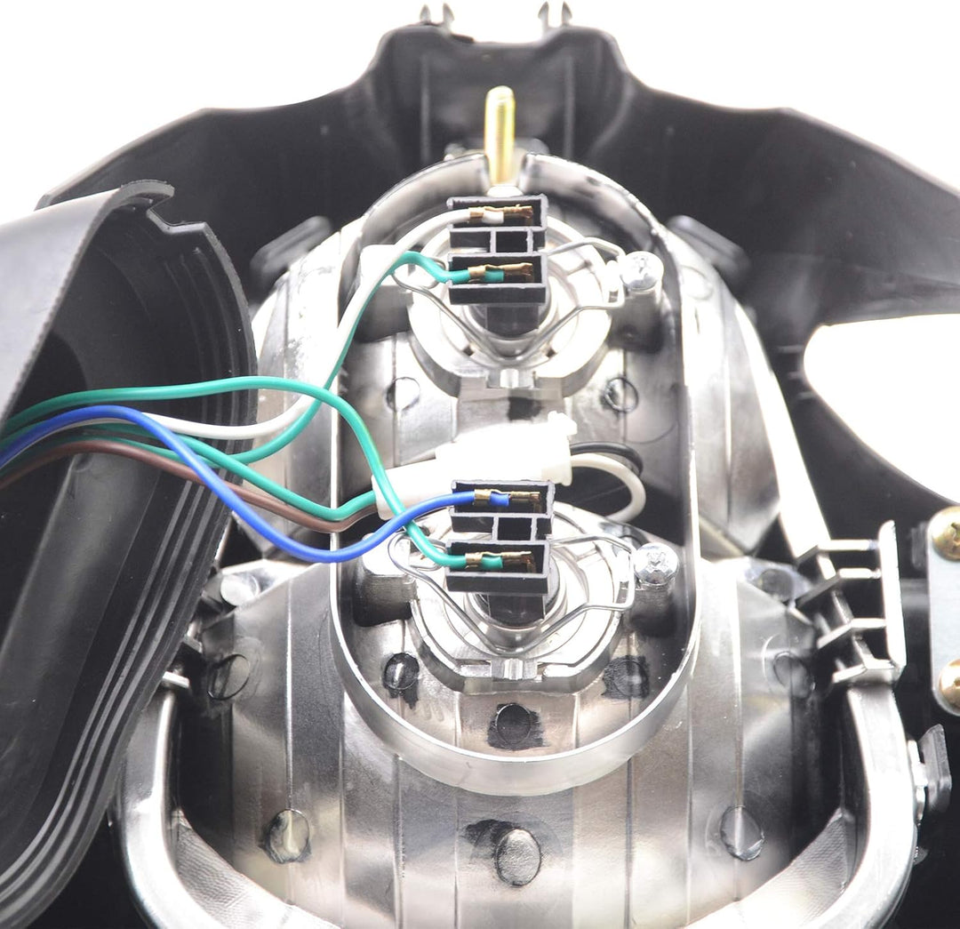 GOOFIT Schwarz H7 12V 35W Lampenschirm Motorräder Frontscheinwerfer Modifiziertes Geländewagen Anwen