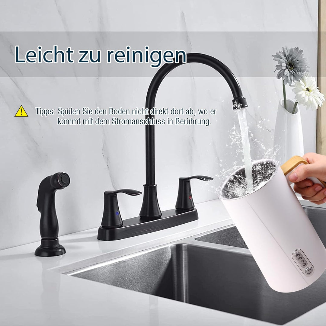 NESSGRAIM Elektrischer Milchaufschäumer 4-in-1 – Milchschäumer Elektrisch für heissen und kalten Mil