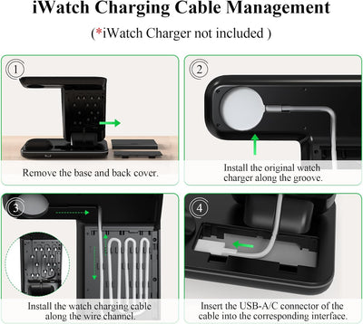 Minthouz Telefon Wireless Charger, 18W Schnellladestation für iWatch (Watch Charger ist NICHT enthal