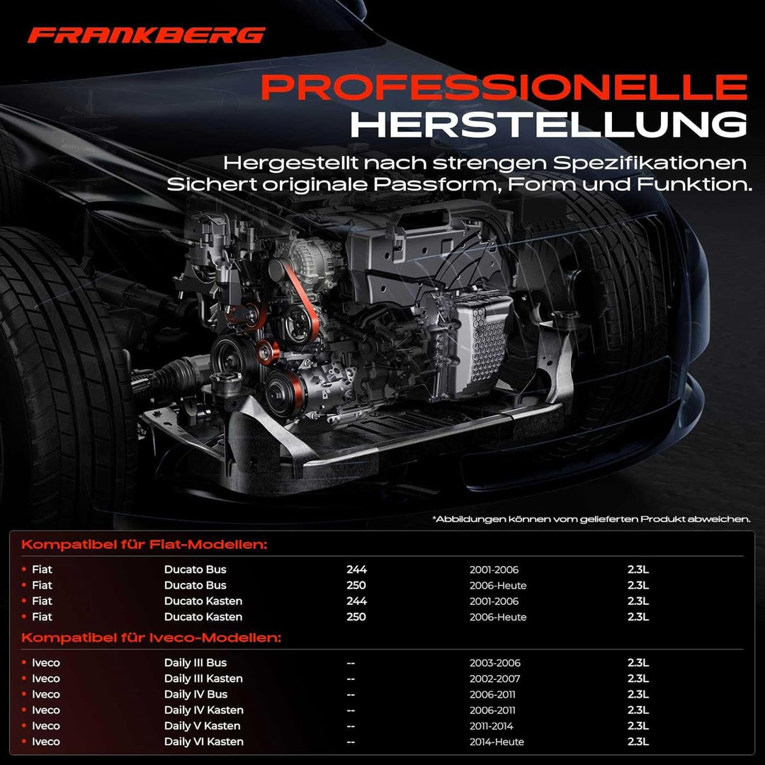 Frankberg Spannrolle Riemenspanner Kompatibel mit Ducato 244 Z 250 290 Daily III IV V VI Bus Kasten