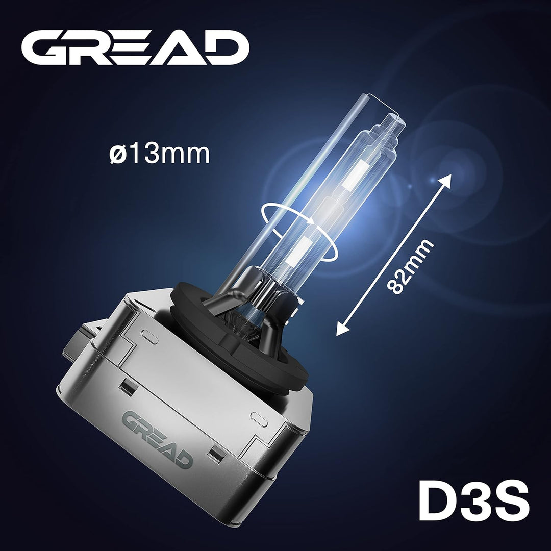 Gread D3S Xenon Brenner 2 Stück - 6000k 35W - für Xenon Auto Scheinwerfer Lampe passgenau und lange