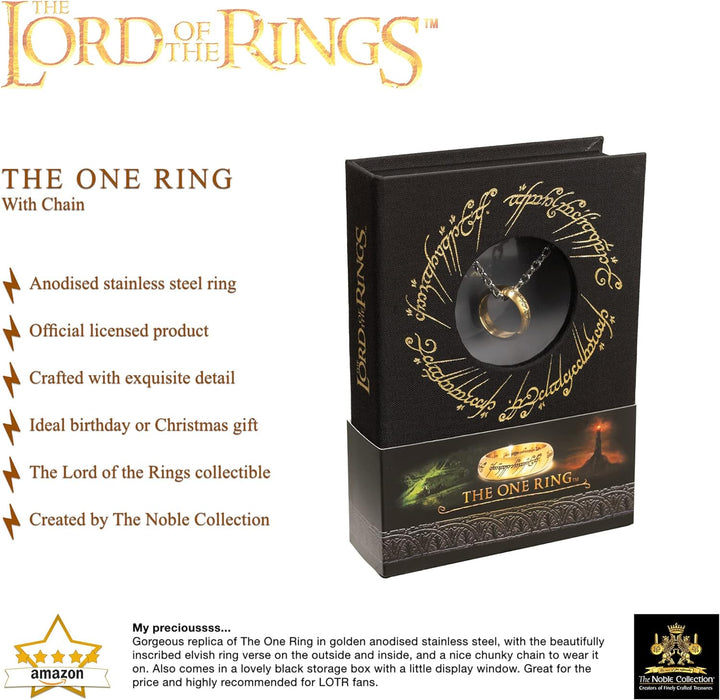 The Noble Collection  Der Eine Ring Colgante bunt