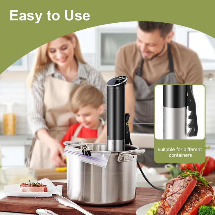 Sous Vide, Wancle Sous Vide Garer Sous Vide Stick 1100W Präzise Temperaturregelung, IPX7 Wasserdicht