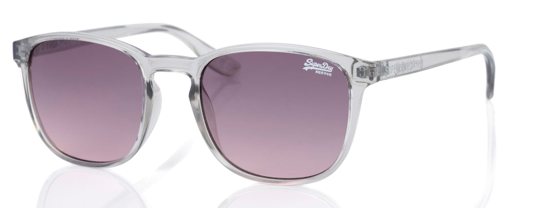 Superdry SDSUMMER6-108 Damen-Sonnenbrille, Grau / Violett-Rosa, Grau