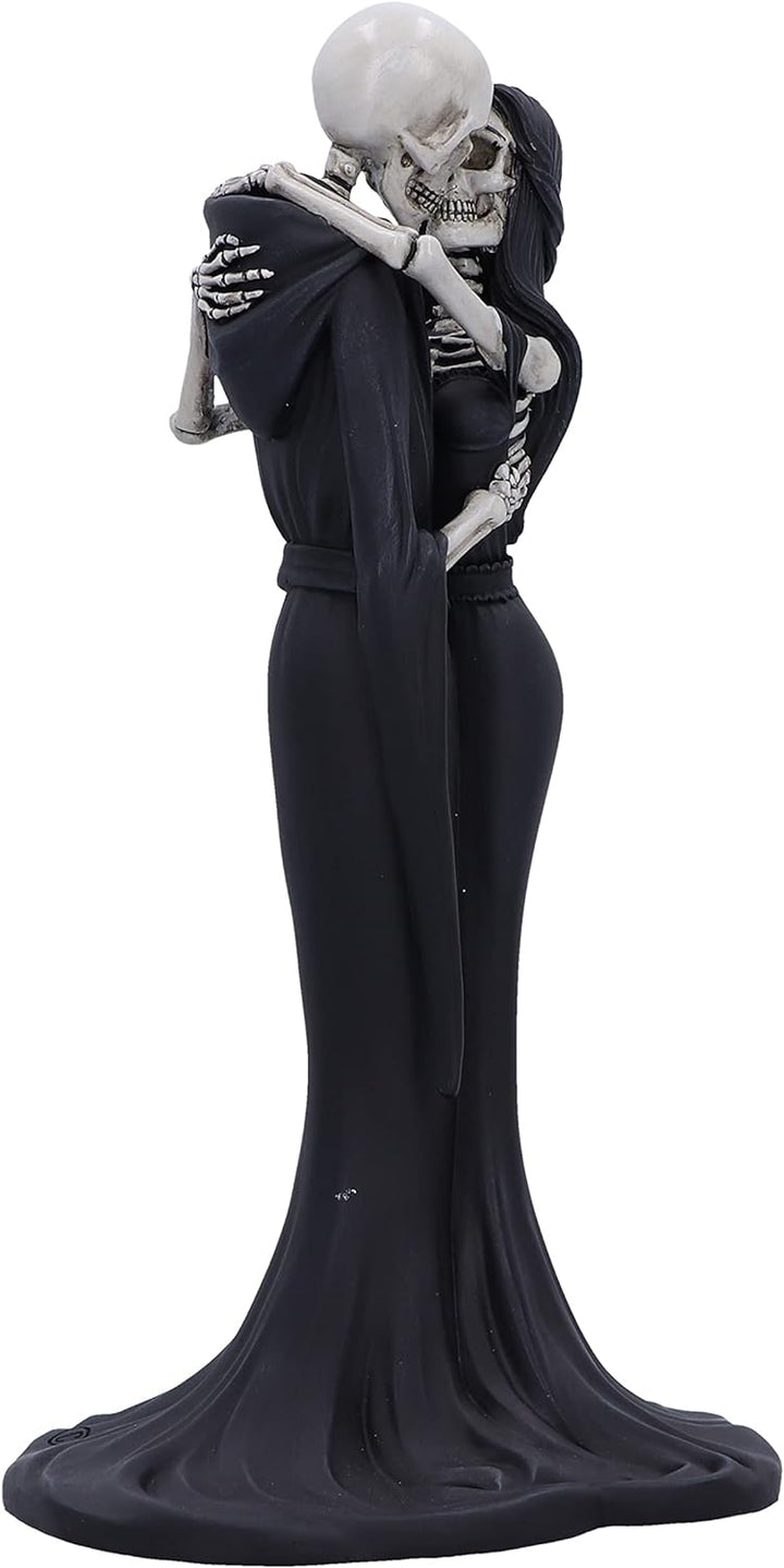 Nemesis Now Eternal Kiss Dekofigur, 24 cm, Kunstharz, Gothic-Hochzeitsgeschenk, Skelett-Kuss-Figur,