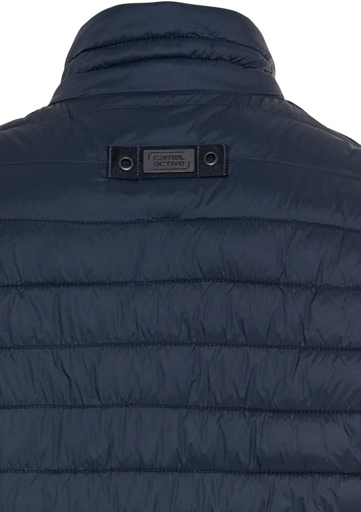 camel active Herren Leichte Steppjacke ohne Kapuze Blouson Dunkelblau (Navy) 66, Blouson Dunkelblau
