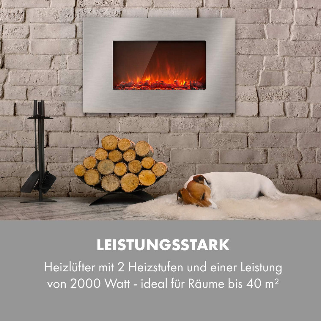 Klarstein Elektrokamin, Elektro Heizungen für Wohnzimmer & Innenräume, Elektrischer Kamin mit LED Fl