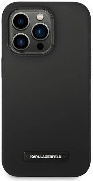 KARL LAGERFELD KLHMP14LSLMP1K Hülle für iPhone 14 Pro 6,1" hardcase Schwarz Sili