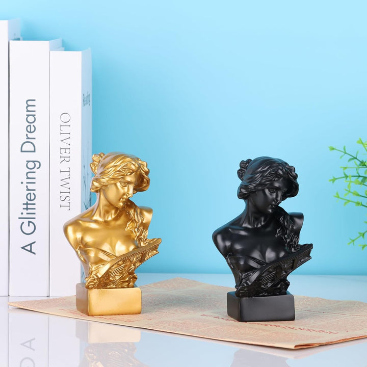 LCCCK 15.2 cm H Gold Aphrodite Statue Skulptur, Harz Griechische Mythologie Büste Statue, für Kokett