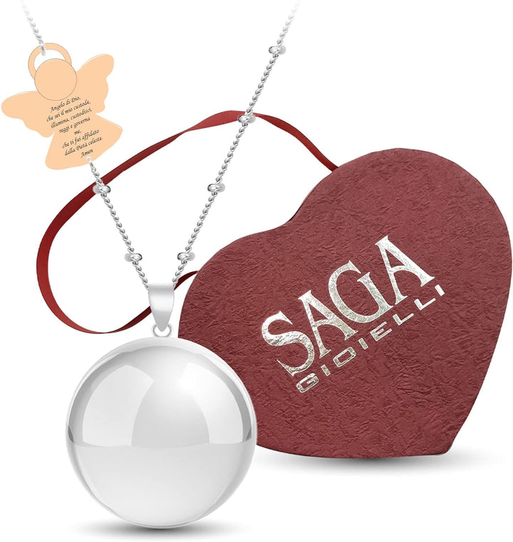 SAGA GIOIELLI® Halskette ruft Engel Schwangerschaft Bola Mesikan Gebet Engel Schutzhülle