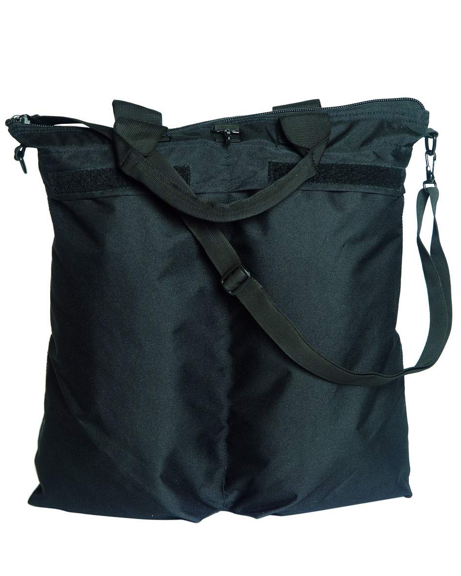 Mil-Tec Flieger Helmtasche m.Schultergurt Schwarz 52 x 38 cm, Schwarz 52 x 38 cm