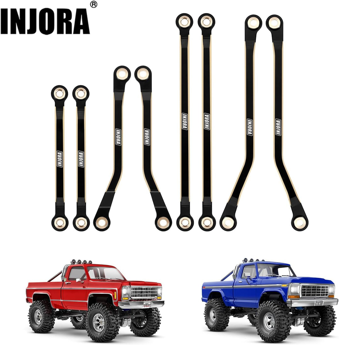 INJORA Schwarzbeschichtung Messing High Clearance Links Set für TRX4M High Trail K10 1/18 RC Crawler