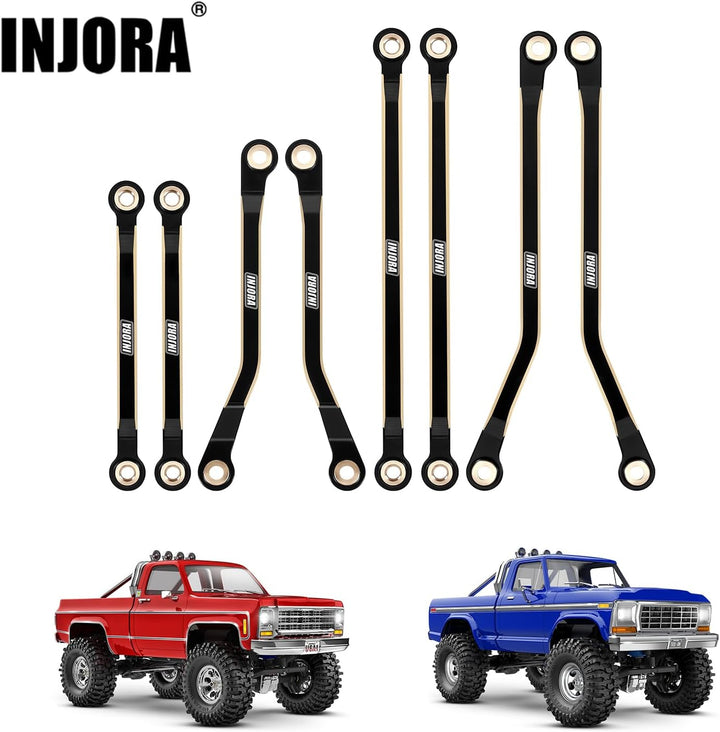 INJORA Schwarzbeschichtung Messing High Clearance Links Set für TRX4M High Trail K10 1/18 RC Crawler