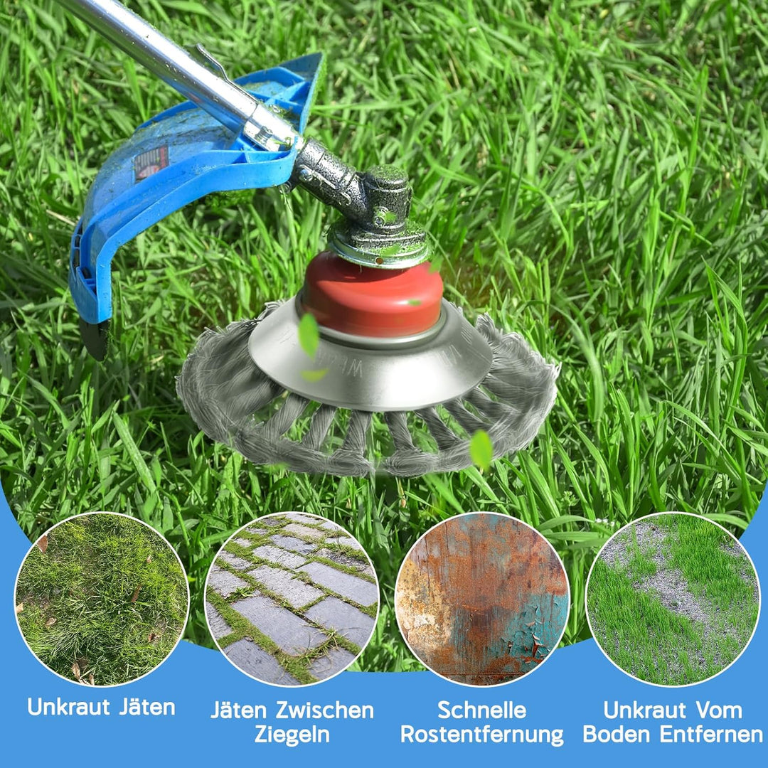 Lvelfe Professional Unkrautbürste, Unkrautbürste Freischneider mit 25.4 mm Durchmesser, Hochwertige