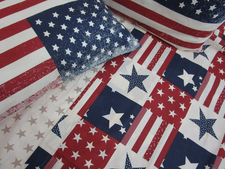 Pago Poco Bettwäsche-Set für Einzelbett, Motiv: Amerika, 100 % reine Baumwolle, Naturfaser 2022