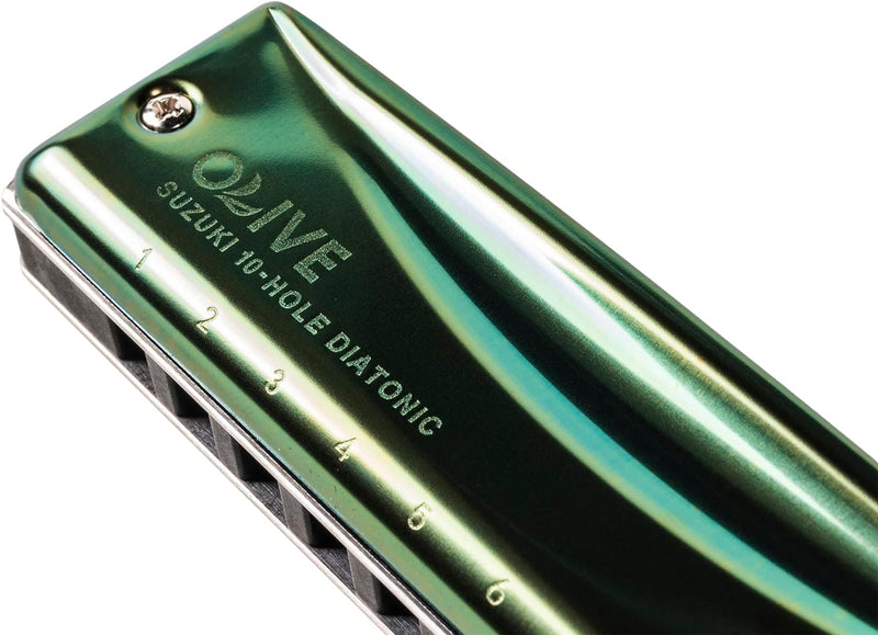 Suzuki Olive Diatonic Harmonica in the key of G, G