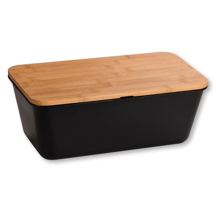 Kesper | Brotbox, Material: Kunststoff, Bambus, Masse: B: 35 x H: 13,5 x T: 20 cm, Farbe: Schwarz, B