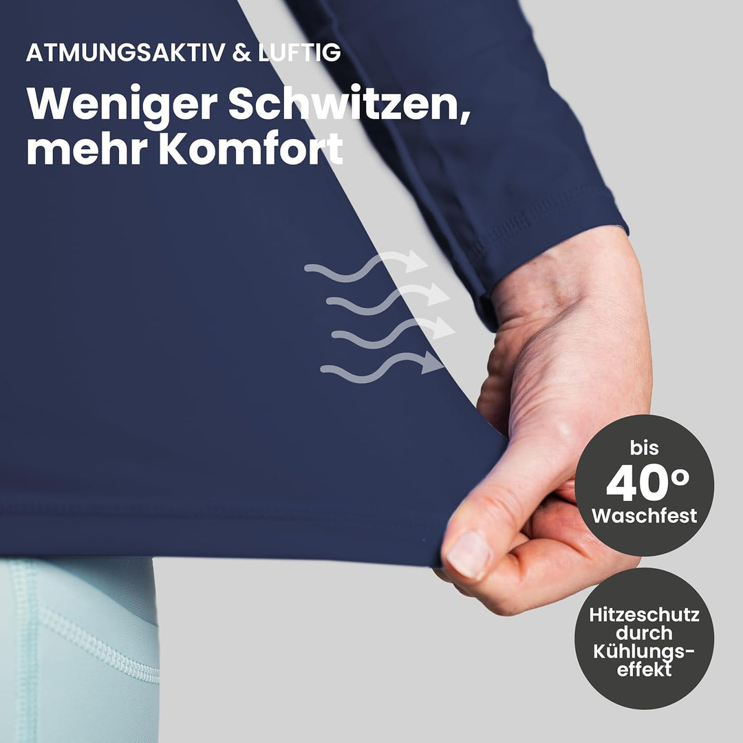 iQ-UV Shirt Langarm Damen iQ Company UV Schutz Bekleidung Wasser Schnorcheln recycelt XS Blau (Navy)