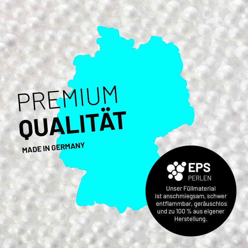 Lumaland Sitzsack Pouf (50 L) | Kompakter Sitzsack mit 3-in-1-Funktion: bequemer Hocker, praktisches