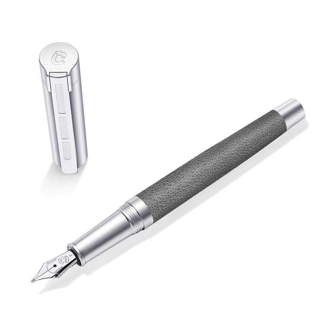 STAEDTLER Initium Corium Füllhalter, anthrazit Leder, EF, Made in Germany, mit edler Geschenkverpack