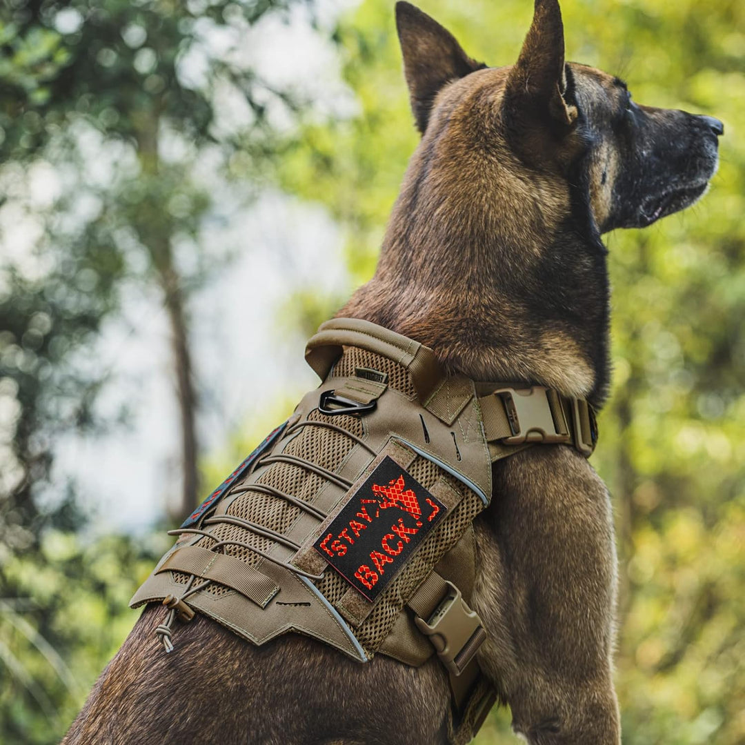 OneTigris X Commander Taktisches Hundegeschirr, Air Mesh Brustgeschirr Hund mit 1 Komfortgriff und 2