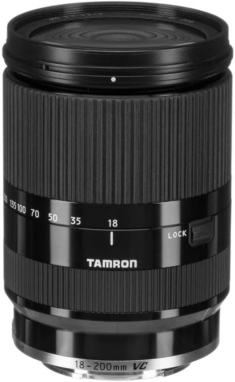 Tamron 18-200mm F/3.5-6.3 Di III VC Nex Objektiv für Sony NEX-Serie schwarz schwarz Single, schwarz