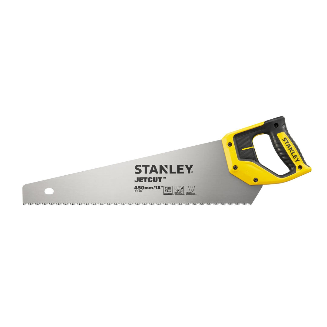 Stanley JetCut feine Handsäge 2-15-595 in 450 mm Länge – Säge für Holz, Kunststoff, Laminat – Mit Gr