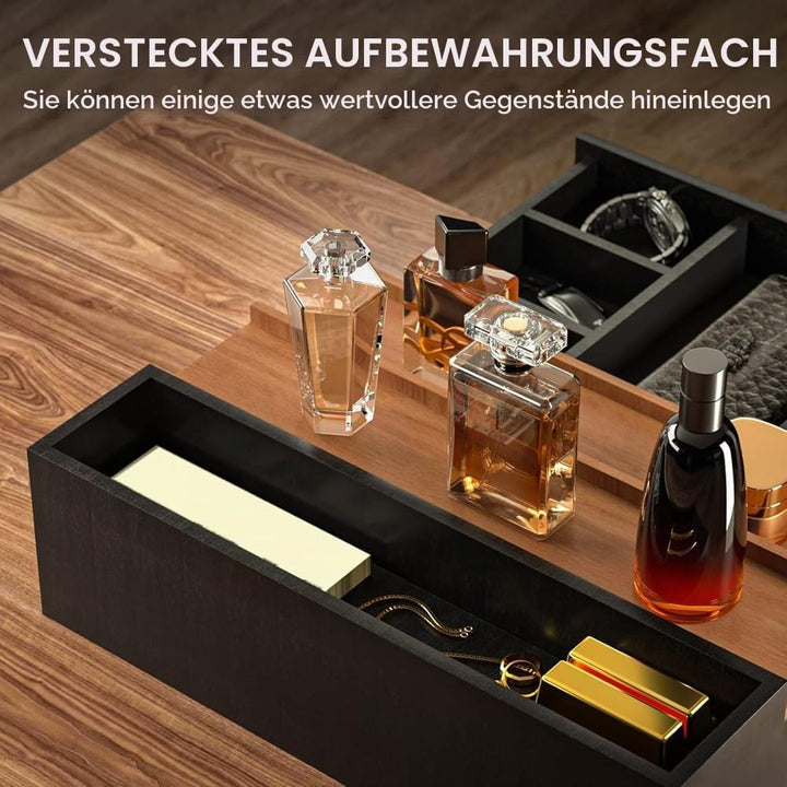3 Tier Display Ständer, Parfüm Organizer, Abgestuftes Parfümständer Aufbewahrungsbox mit Versteckter