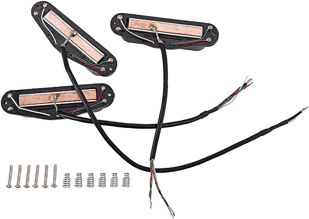 Alnicov Mini-Humbucker-Tonabnehmer für Gitarre, Hals, Mittelsteg, SSS-Tonabnehmer, Set für Stratocas