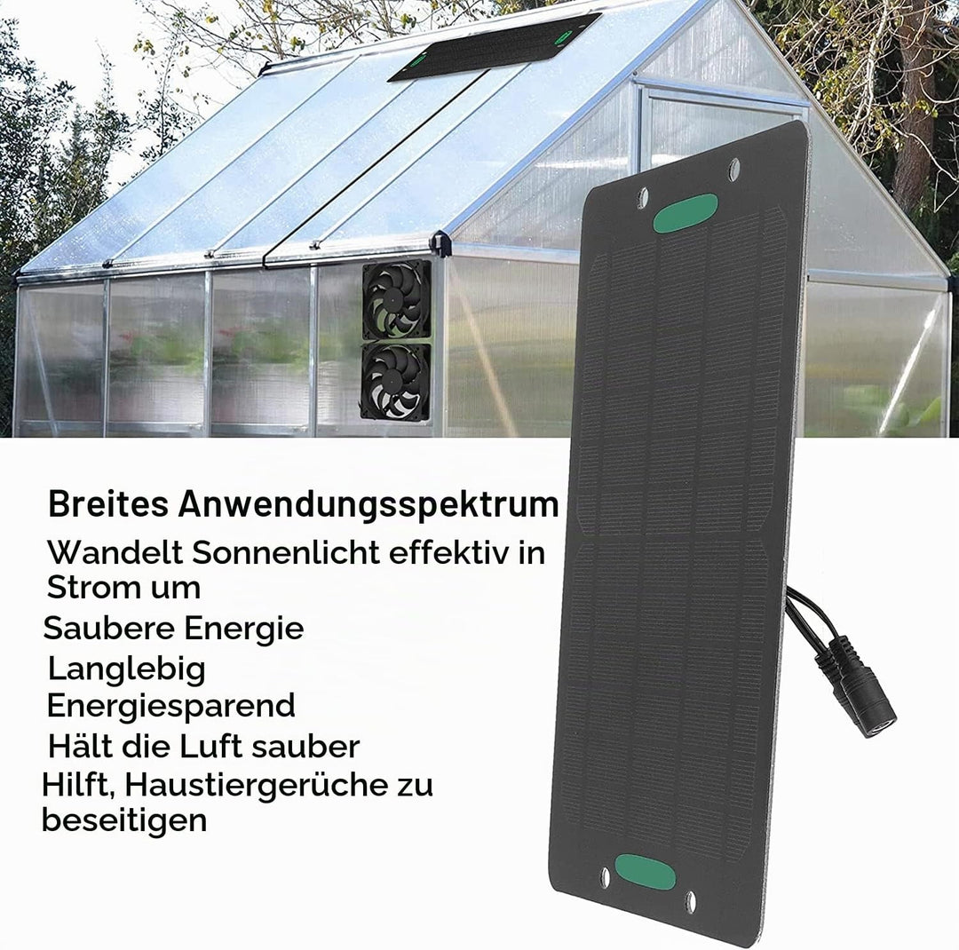 Solarpanel Lüfter Kit, Solar Panel Fan Kit Dual Air Extractor Aussenbelüftungsgeräte Für Gewächshäus