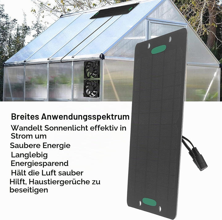 Solarpanel Lüfter Kit, Solar Panel Fan Kit Dual Air Extractor Aussenbelüftungsgeräte Für Gewächshäus