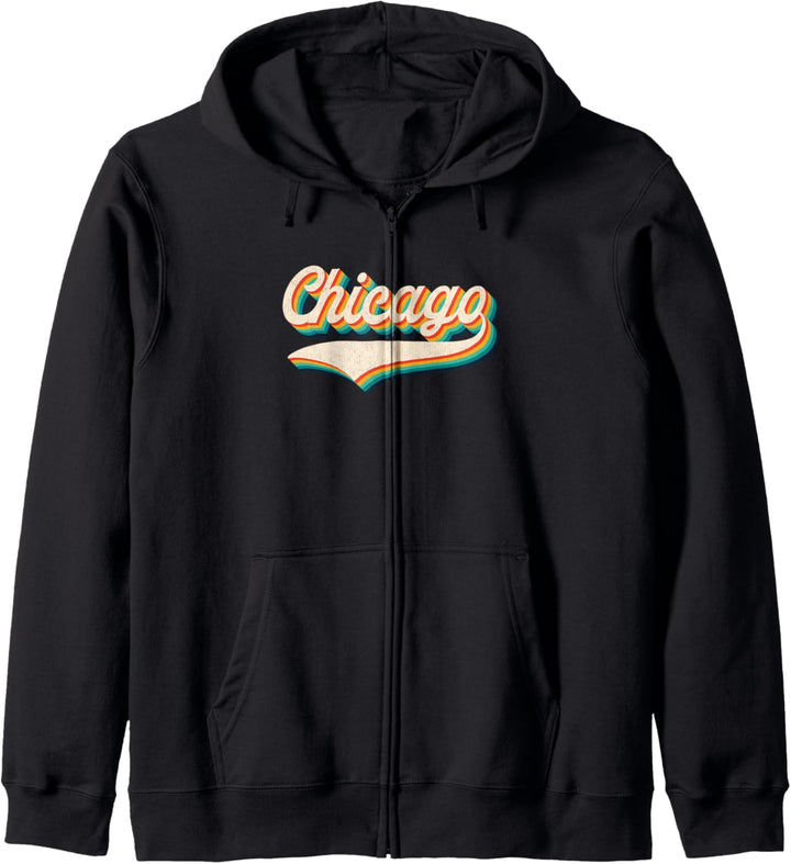 70s Vintage Retro Chicago Illinois Throwback USA Kapuzenjacke
