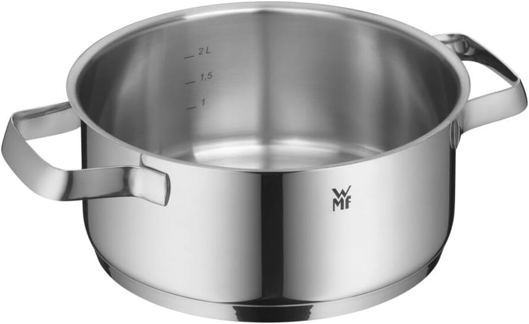 WMF Belmonte Topfset Induktion 5-teilig, Kochtopf Set mit Glasdeckel, Cromargan Edelstahl poliert, T