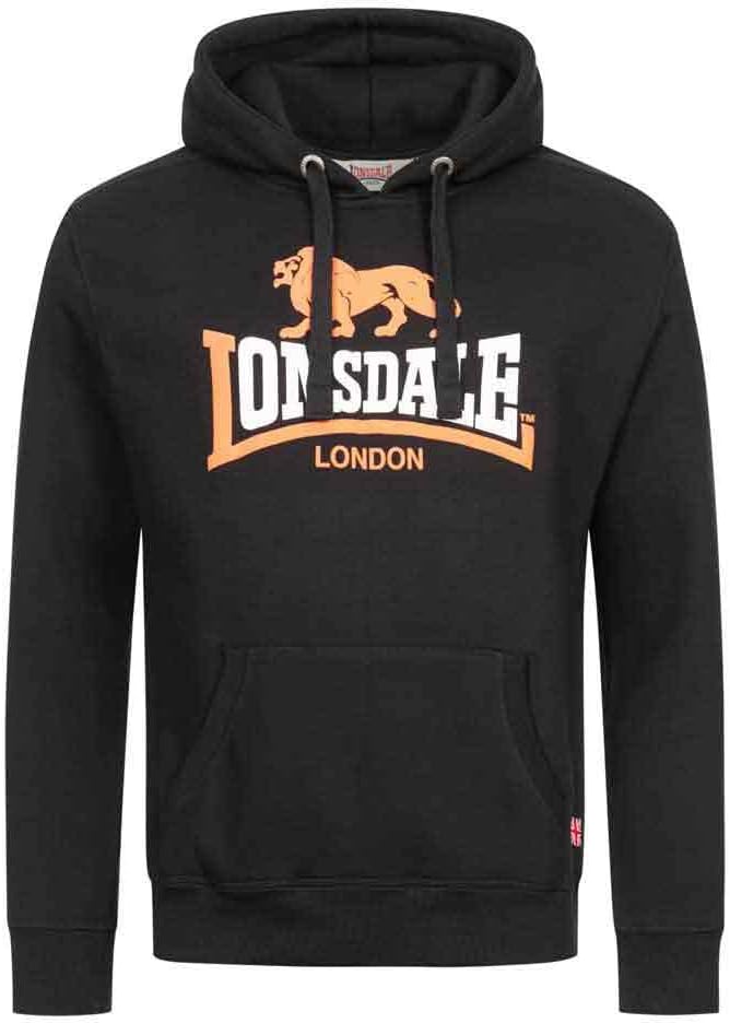 Lonsdale Herren Sleeve Hooded Sweatshirt S Black/Orange/White